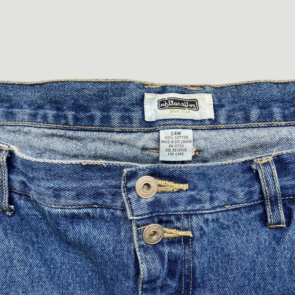 Xhilaration Carpenter Denim Shorts 24W Women’s Plus Blue Workwear Utility - Picture 3 of 5